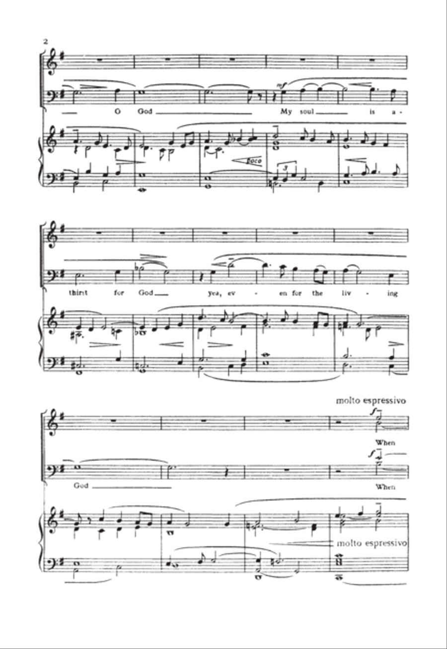 Like as the hart desireth the waterbrooks 4-Part scores gallery preview page 2