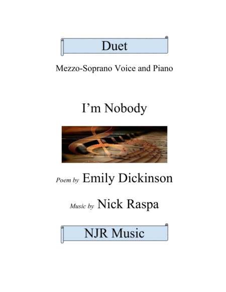 I'm Nobody! (Who Are You?) m-Soprano Voice & Piano image number null