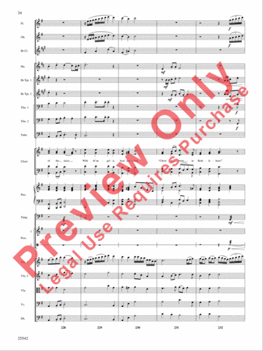 Glory to the Newborn King! Choir scores gallery preview page 35