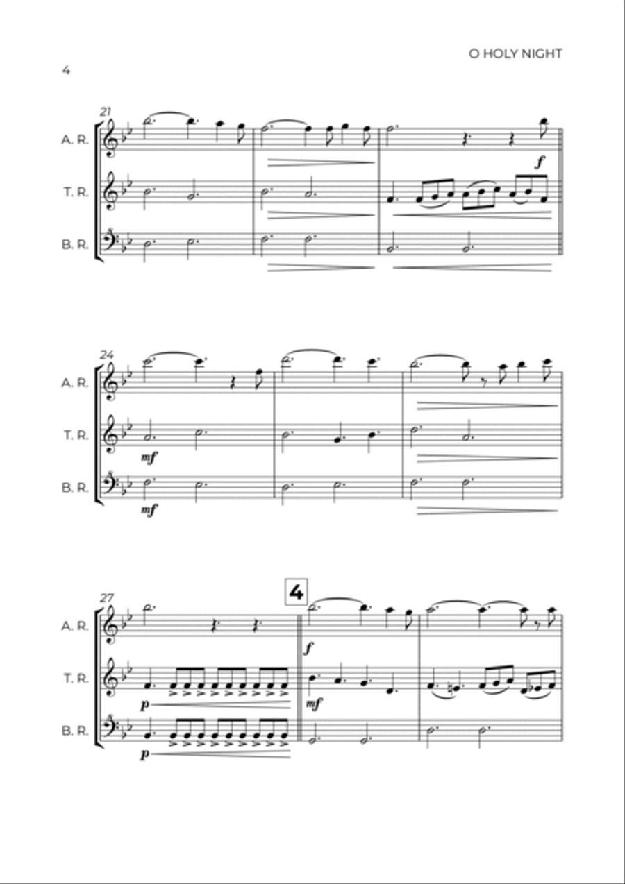 O Holy Night Alto Recorder scores gallery preview page 4