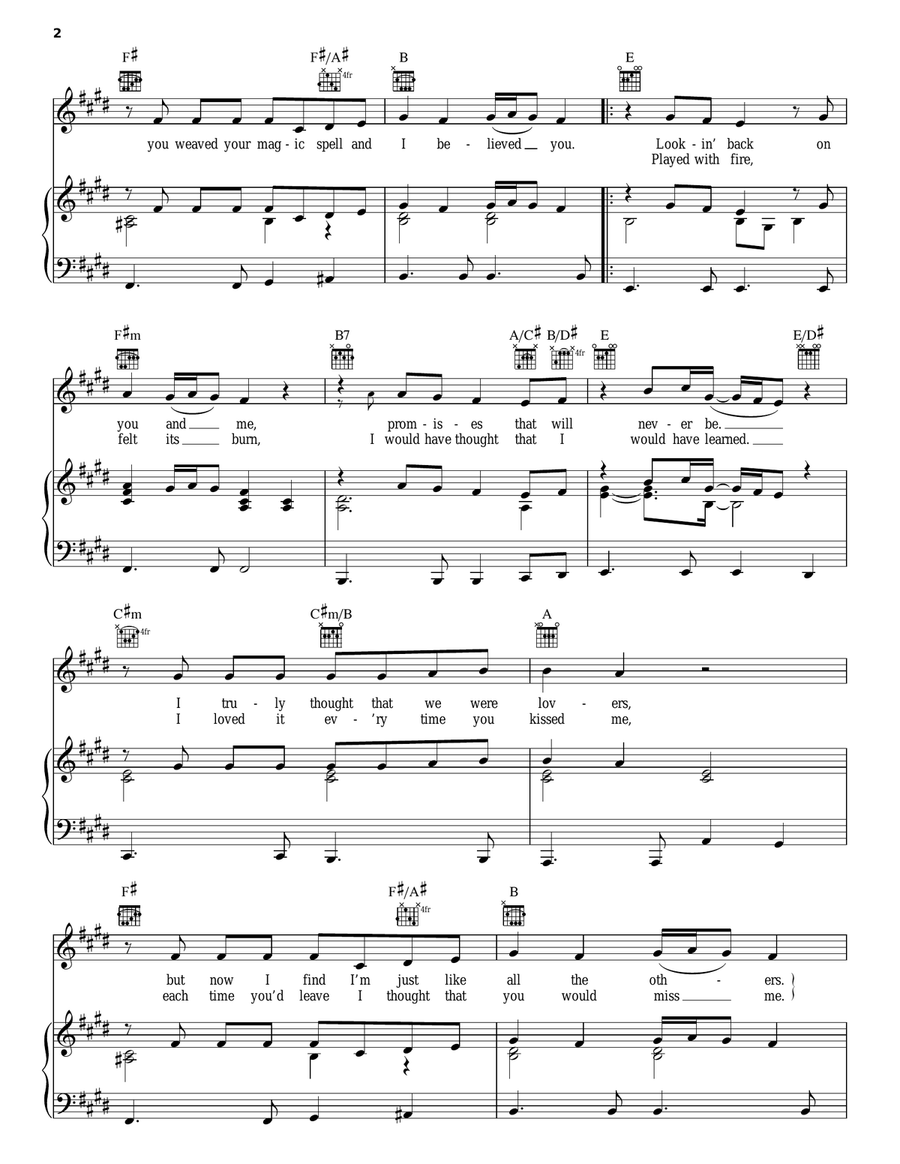 Heartbreaker Piano, Vocal, Guitar scores gallery preview page 2