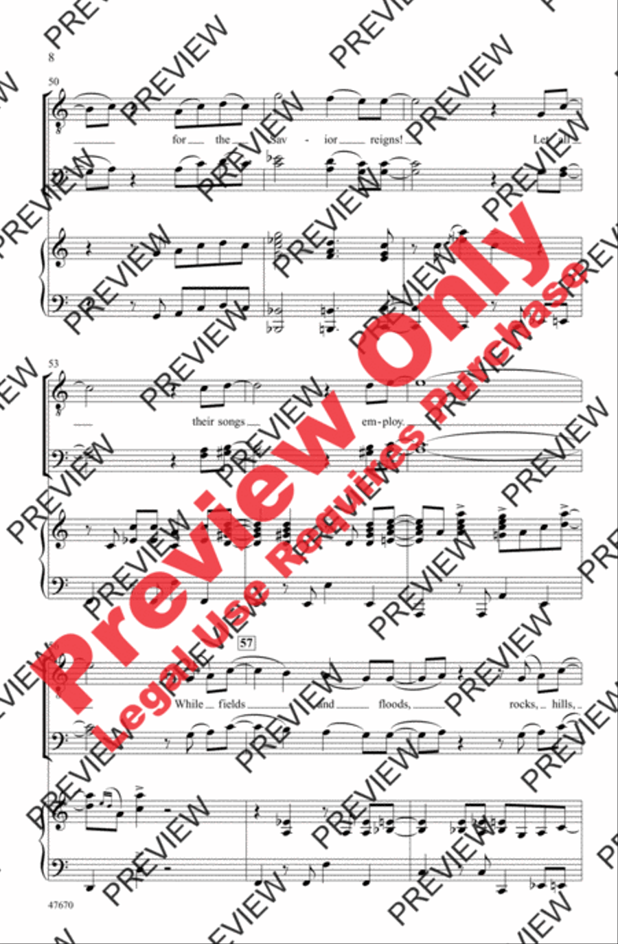 Joy to the World! Men's Choir scores gallery preview page 8