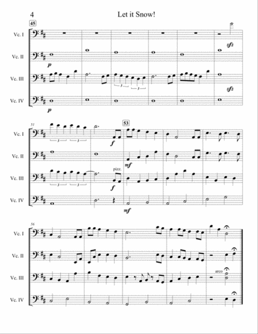 Let It Snow! Let It Snow! Let It Snow! Small Ensemble scores gallery preview page 4