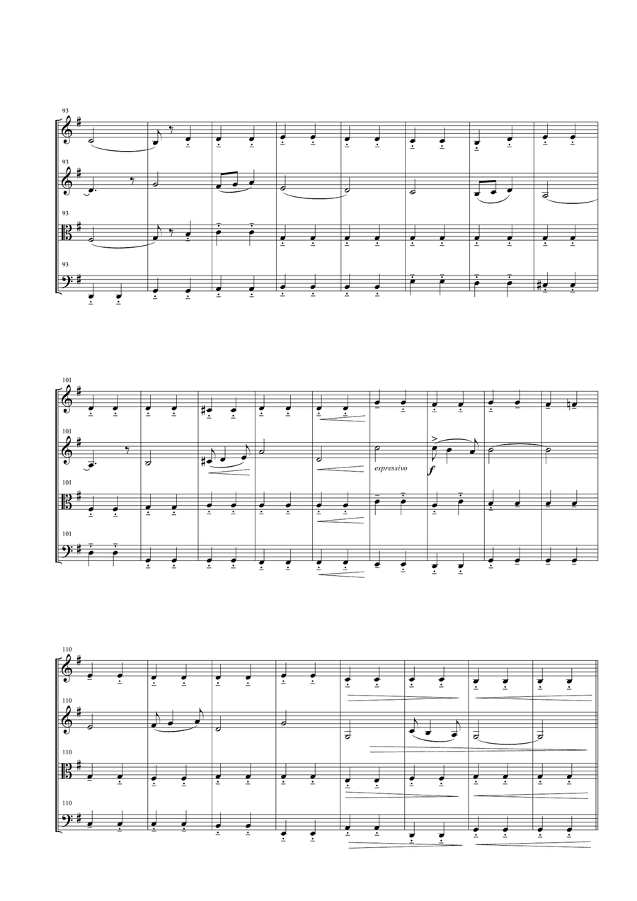 Pomp and Circumstance March No. 1 for String Quartet String Quartet scores gallery preview page 5