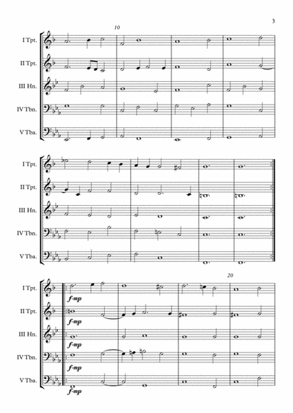 Galliard PGA 10 (Anthony Holborne) Brass Quintet arr. Adrian Wagner image number null