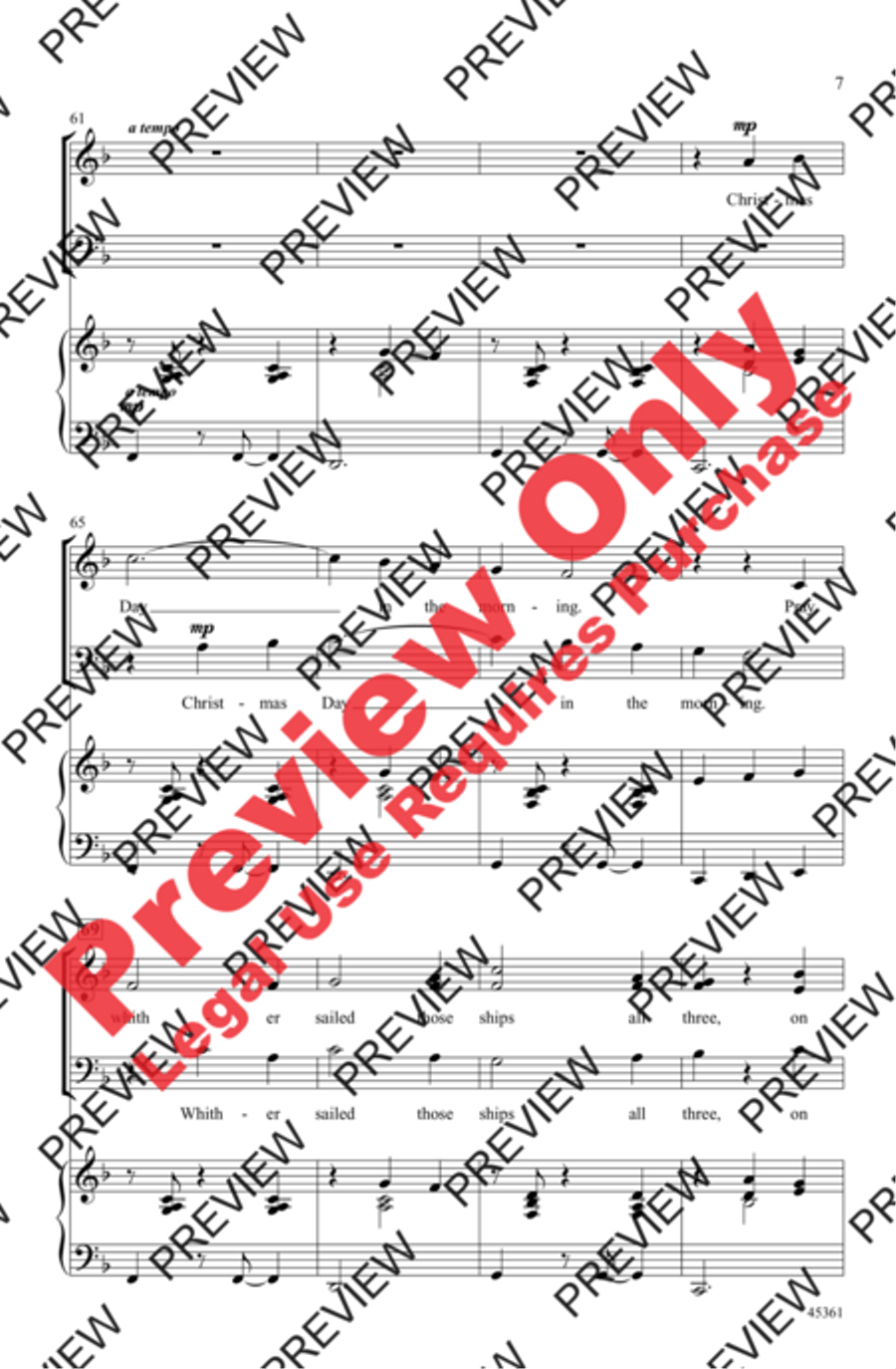 I Saw Three Ships 3-Part scores gallery preview page 7