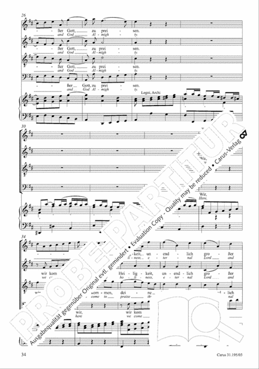 For the righteous light is sown (Dem Gerechten muss das Licht) 4-Part scores gallery preview page 35