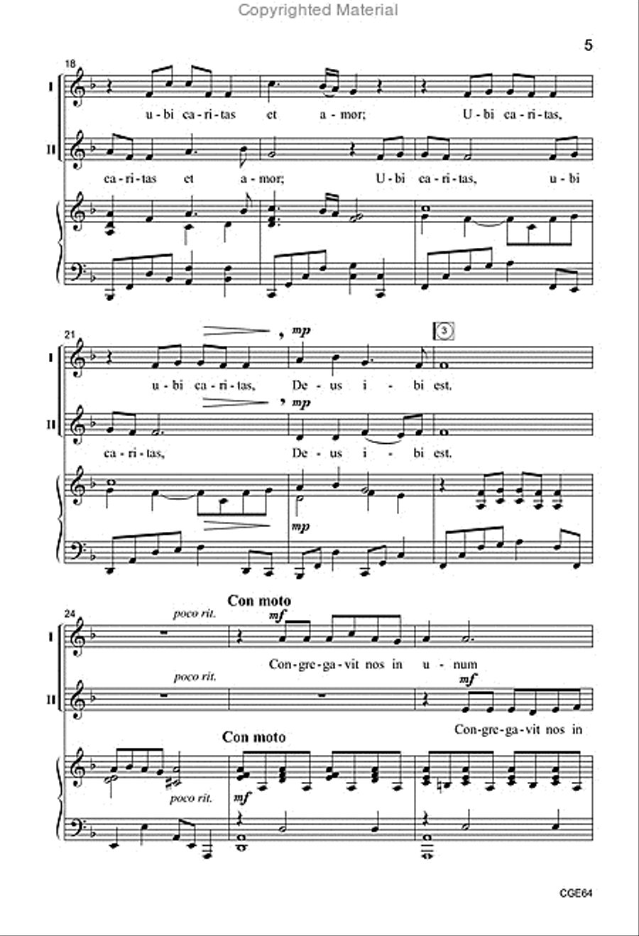 Ubi Caritas (Two-part) Ubi Caritas (Two-part) 2-Part scores gallery preview page 4