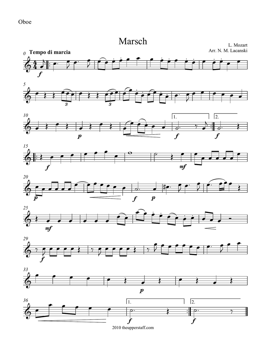 Marsch Marsch Woodwind Duet scores gallery preview page 1