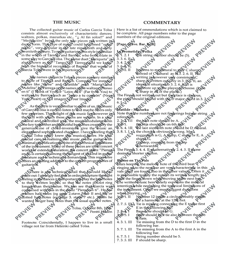 The Collected Works for Guitar Classical Guitar scores gallery preview page 5