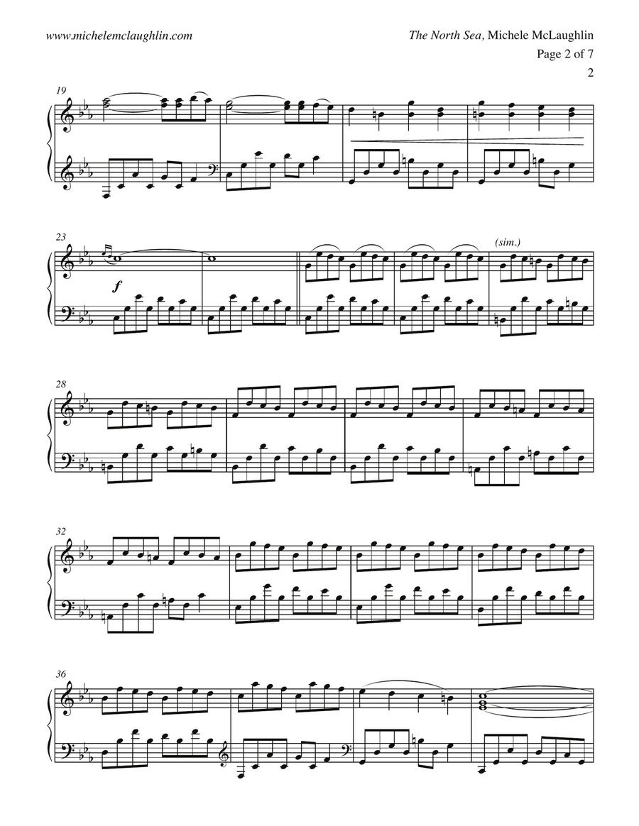 The North Sea The North Sea Piano Solo scores gallery preview page 2