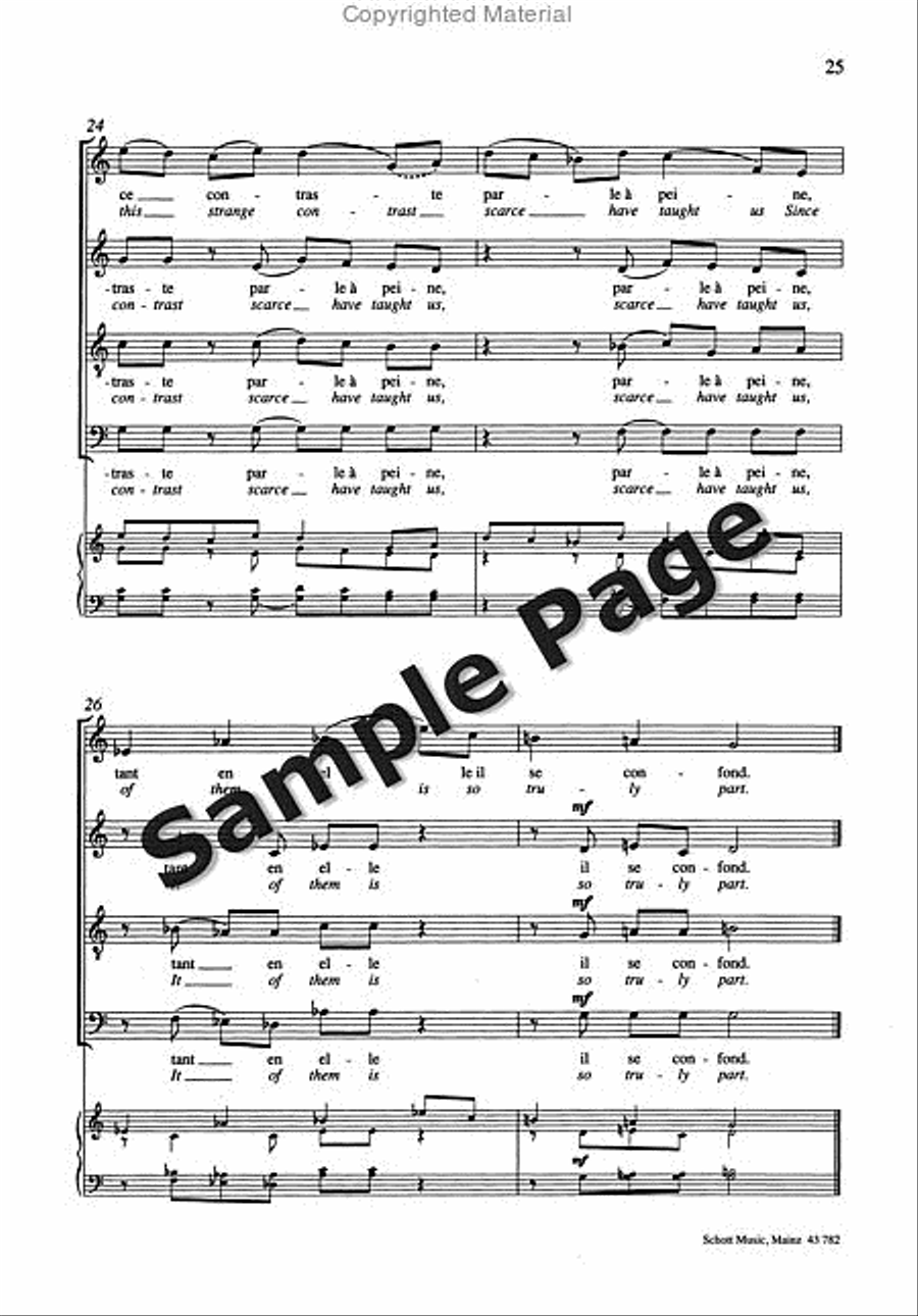 6 Chansons (Complete) 4-Part scores gallery preview page 25