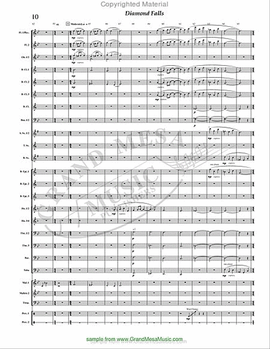 Diamond Falls Concert Band scores gallery preview page 11