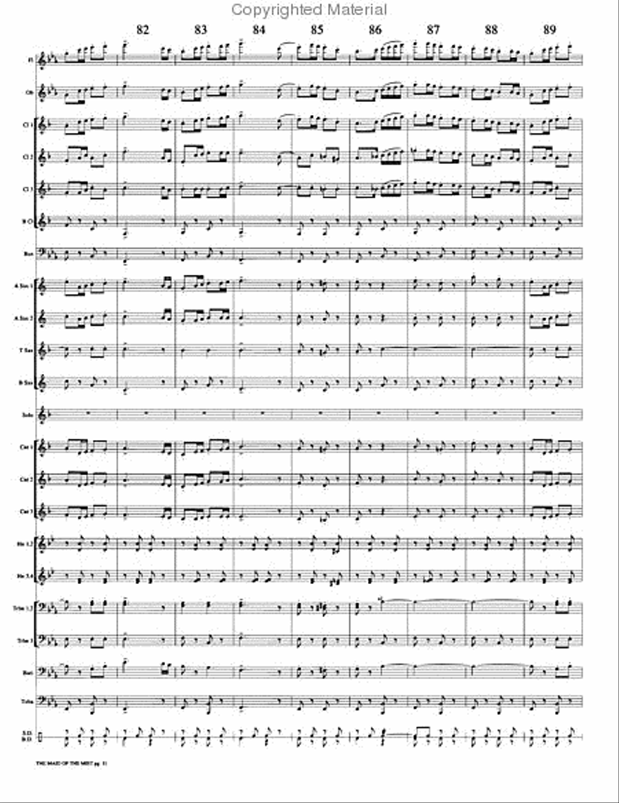 The Maid of the Mist Concert Band scores gallery preview page 14