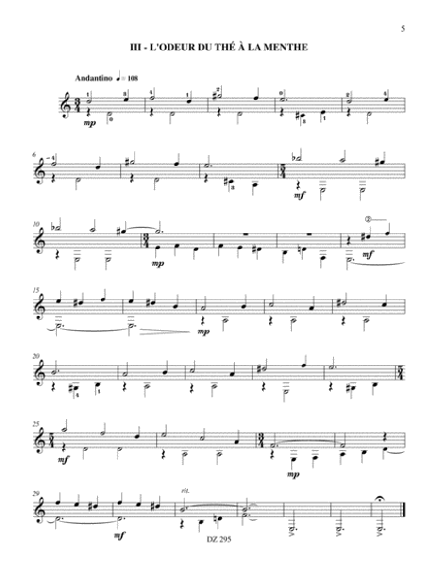 Petit album évocateur et facile, vol. 2 Classical Guitar scores gallery preview page 5