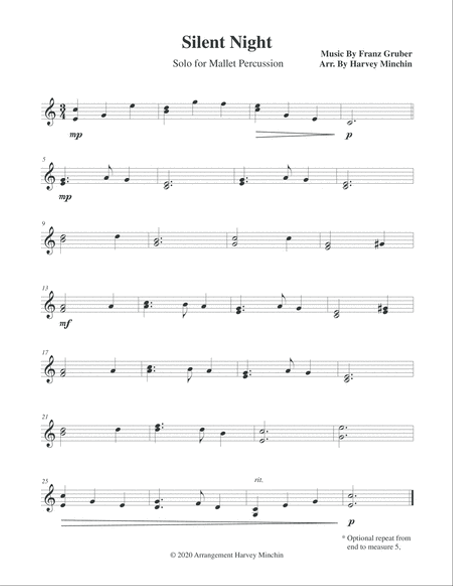 Seven Studies for Solo Mallet Percussion Christmas Percussion Ensemble scores gallery preview page 5