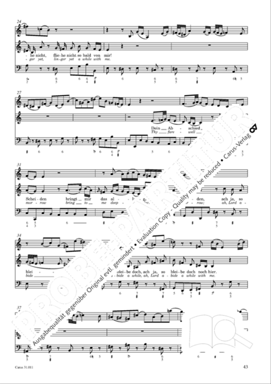 Lobet Gott in seinen Reichen (Himmelfahrtsoratorium) 4-Part scores gallery preview page 44