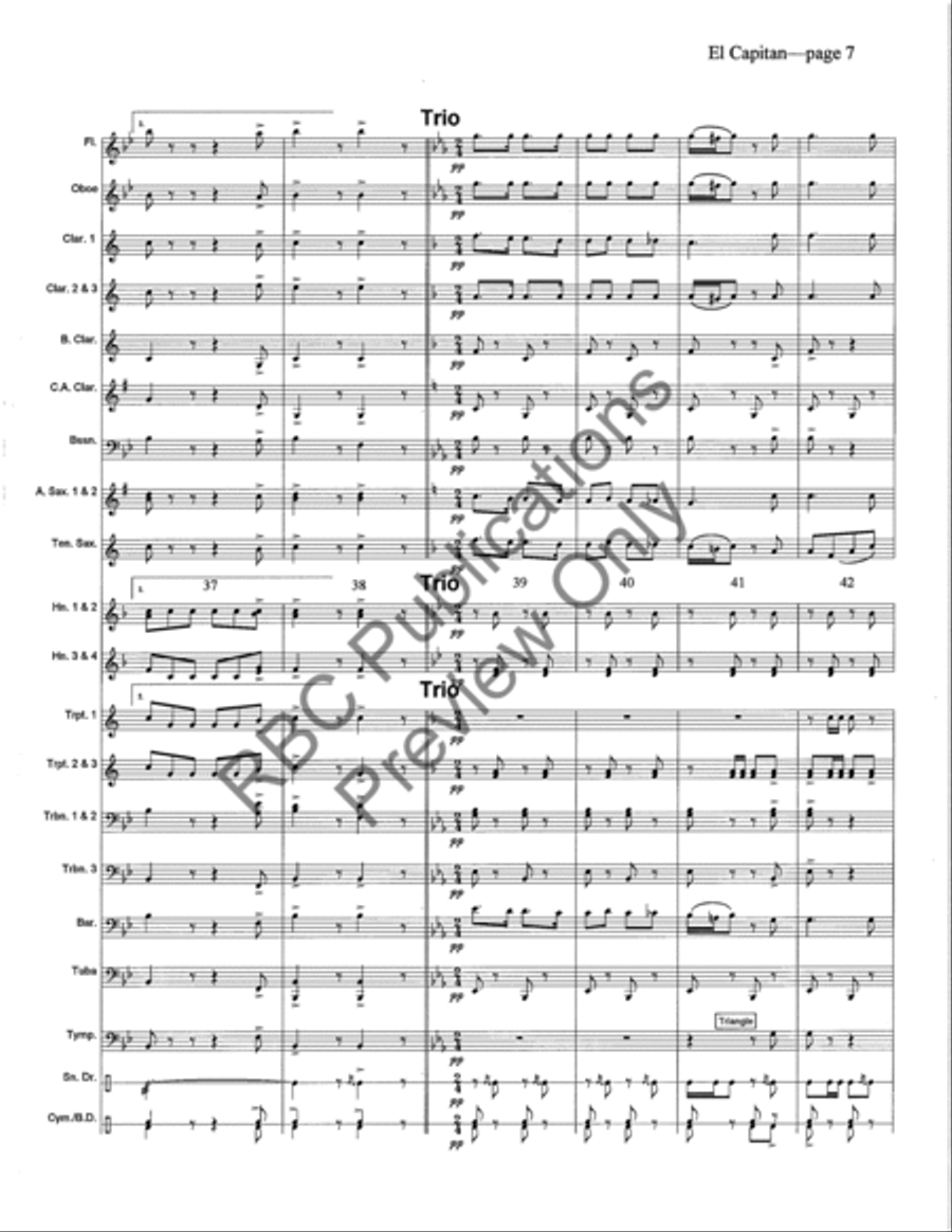 El Capitan Concert Band scores gallery preview page 10