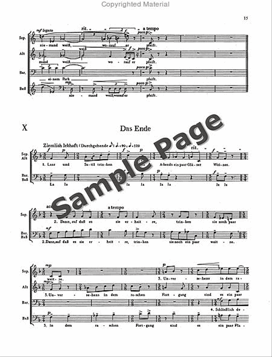 Wyttenbach J Sutil+laar Scherzlieder Mixed Choir scores gallery preview page 16