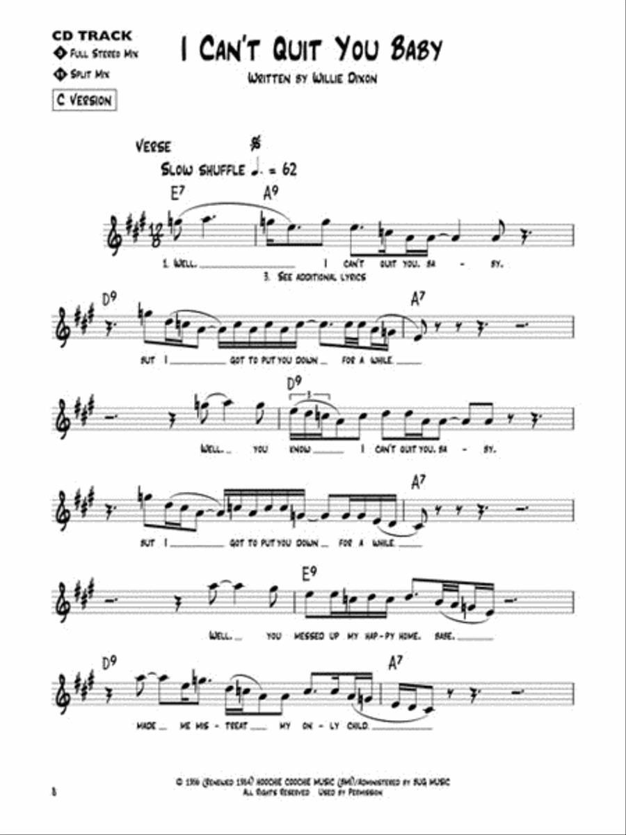 Slow Blues C Instrument scores gallery preview page 5