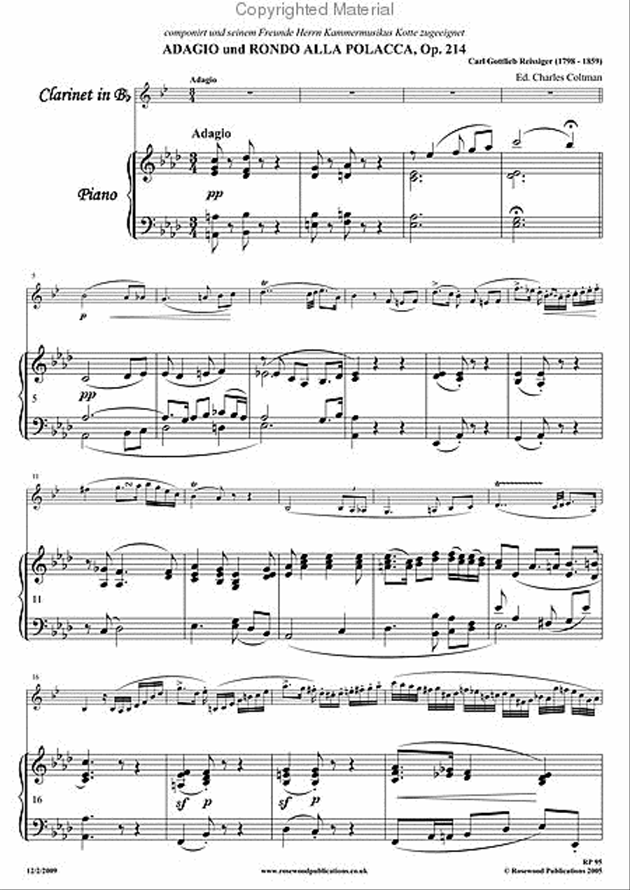Adagio & Rondo-Polacca, Op. 214 Clarinet Solo scores gallery preview page 2