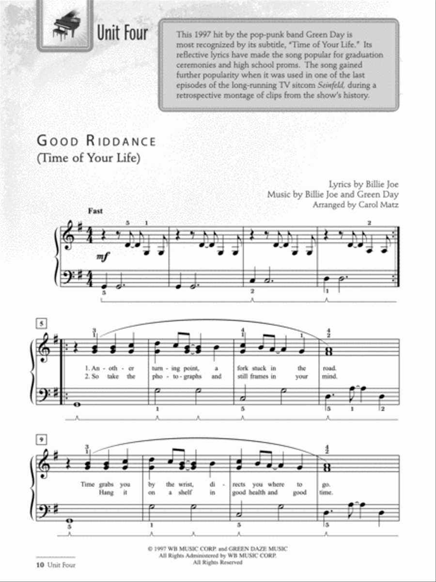I Used to Play Piano -- 80s and 90s Hits Piano Method scores gallery preview page 7