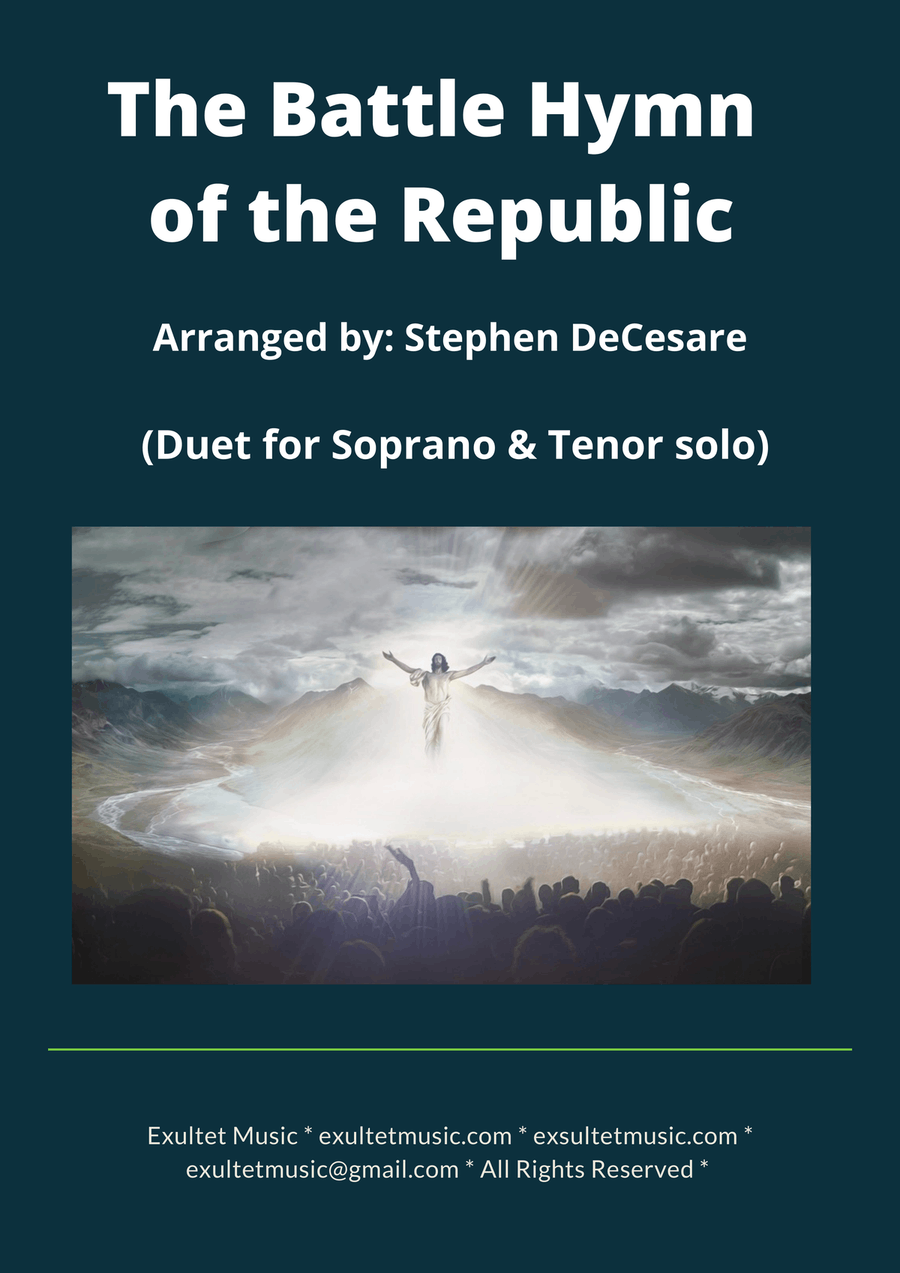 The Battle Hymn of the Republic (Duet for Soprano and Tenor solo) Tenor Voice scores gallery preview page 1