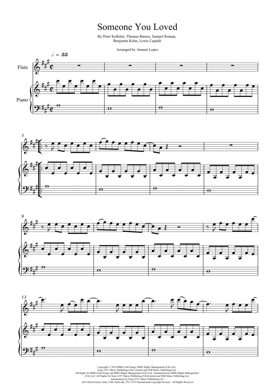 Someone You Loved Violin Solo scores gallery preview page 1
