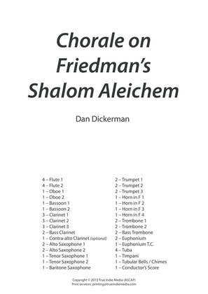 Chorale on Friedman's Shalom Aleichem