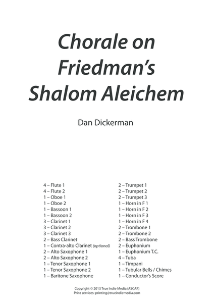 Chorale on Friedman's Shalom Aleichem image number null