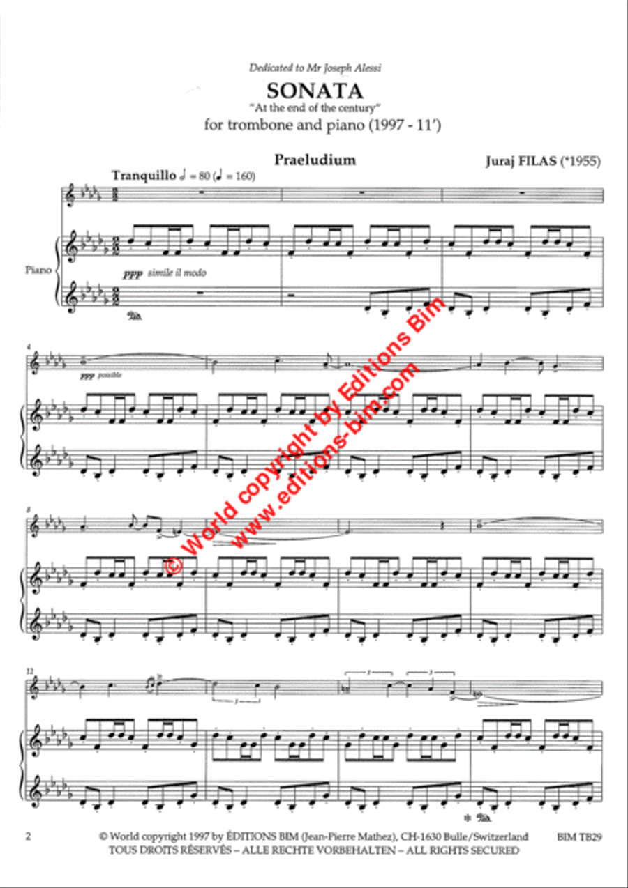 Sonata “At the end of the century Piano Accompaniment scores gallery preview page 2