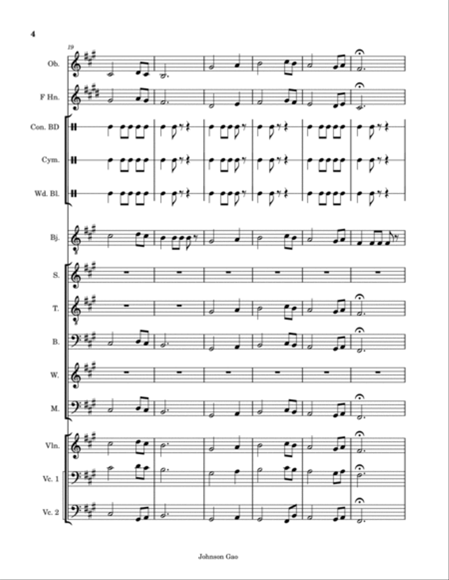 大風歌. The Great Wind Song (Liu Bang's Poem) Choir scores gallery preview page 4