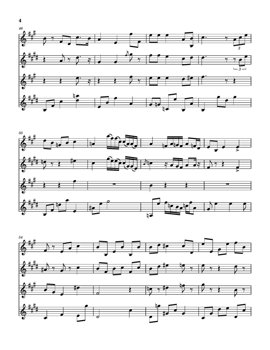 There Is A Fountain Filled With Blood Saxophone Quartet scores gallery preview page 5