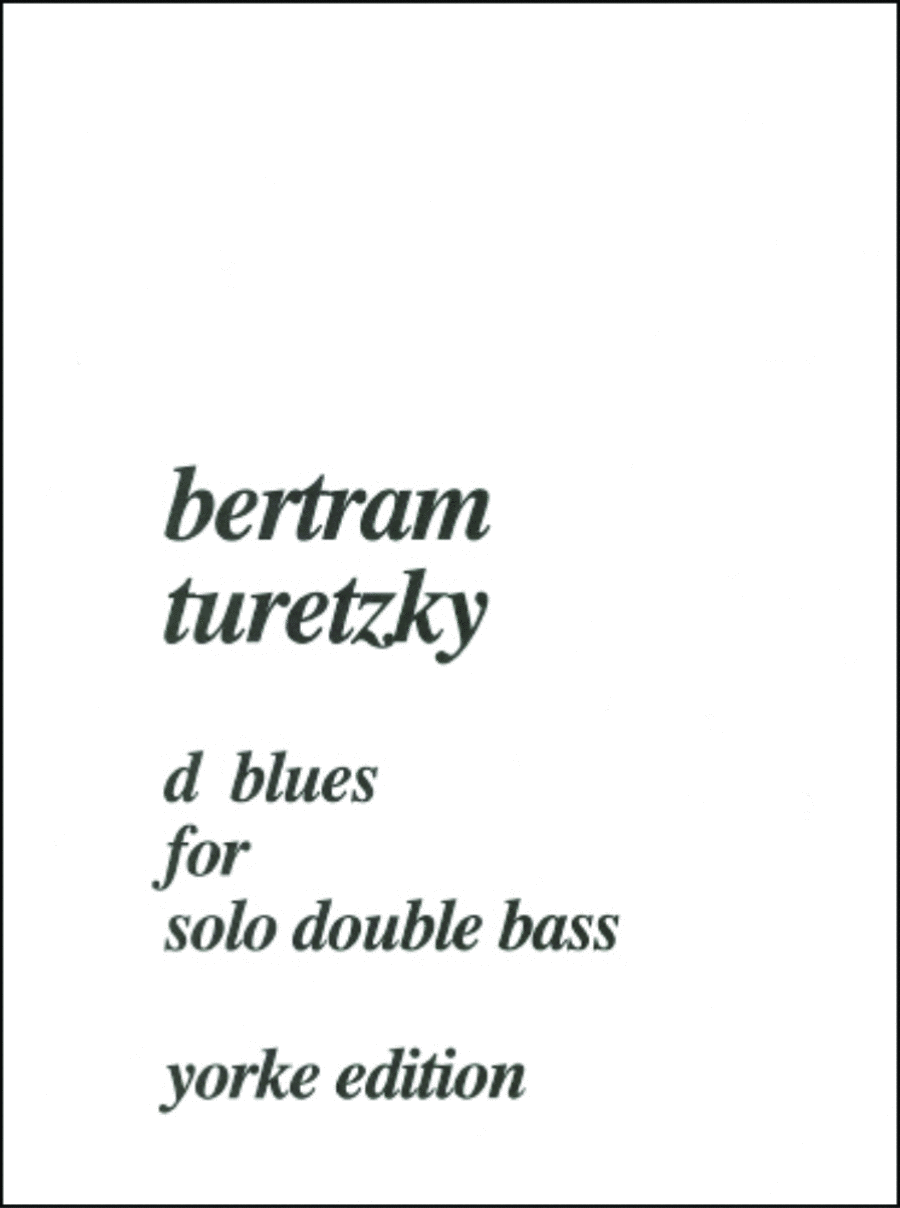D Blues. DB Double Bass scores gallery preview page 1