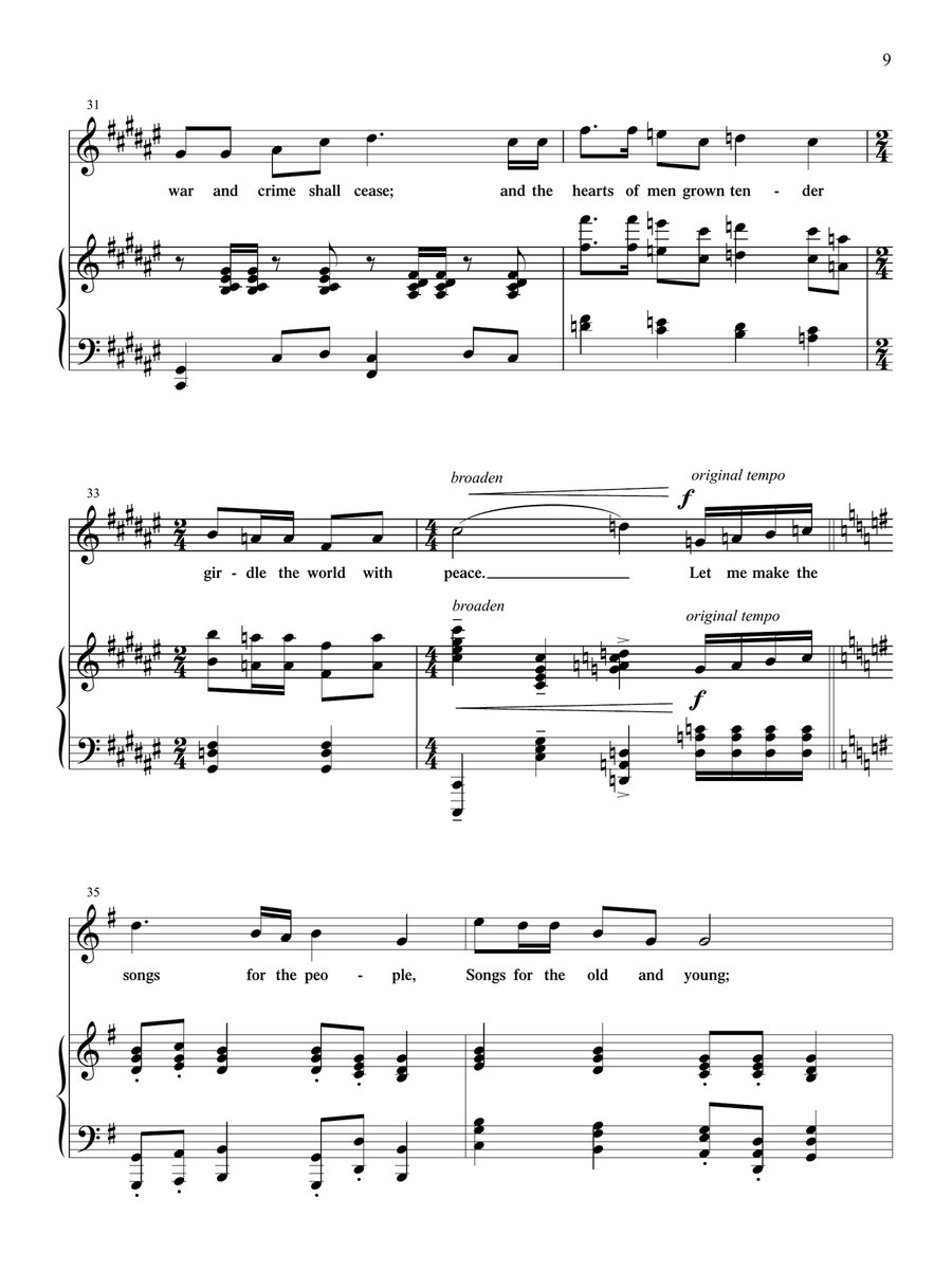 Miss Wheatley's Garden (Medium High Voice) Choir scores gallery preview page 6