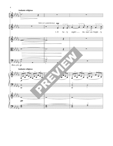 O Holy Night - Full Score and Instrument edition