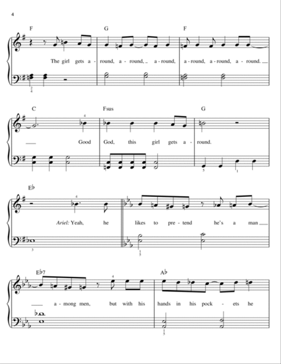 The Girl Gets Around The Girl Gets Around Voice scores gallery preview page 4
