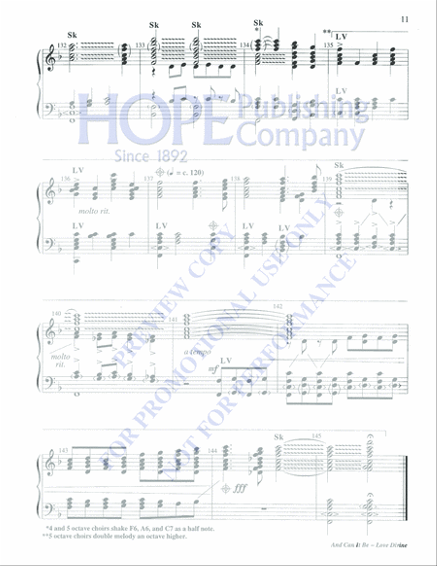 And Can It Be with Love Divine 5-Octaves scores gallery preview page 11