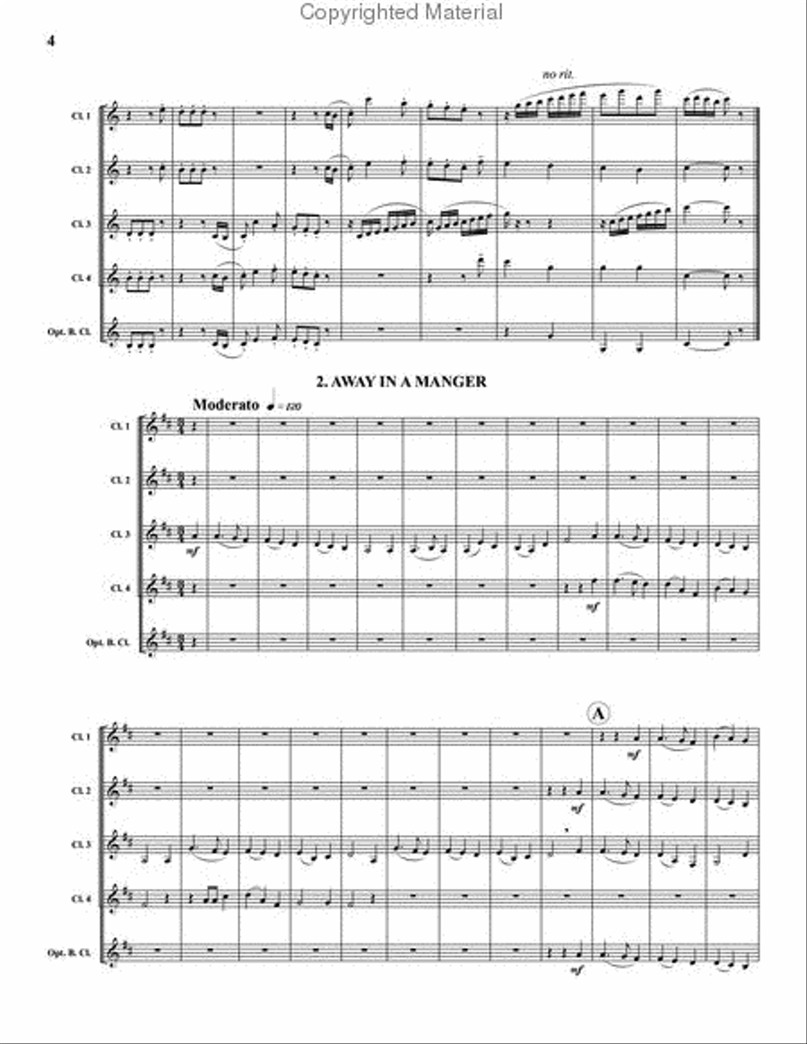 Holiday Collection I Holiday Collection I Clarinet Quartet scores gallery preview page 3