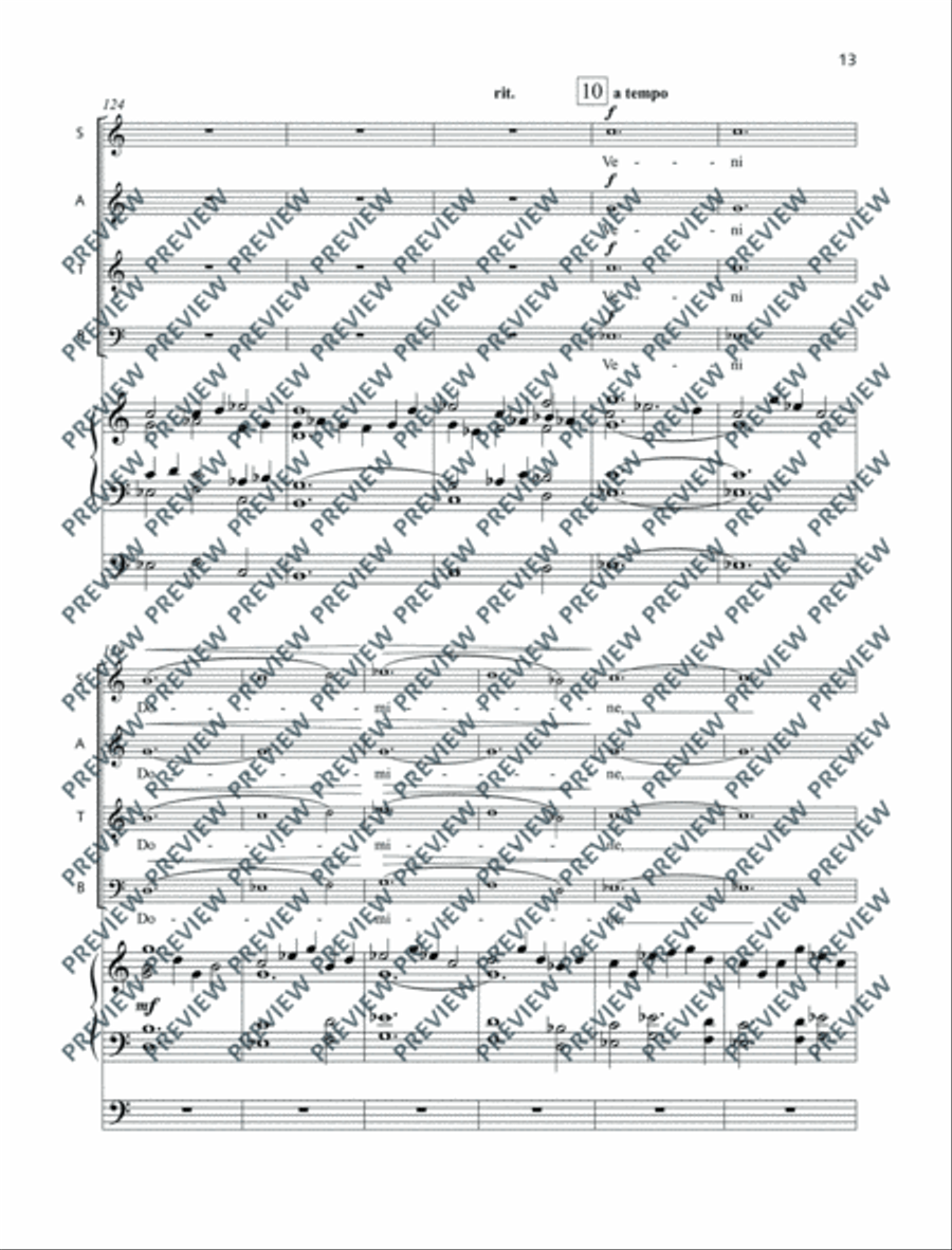 Veni Domine 4-Part scores gallery preview page 14