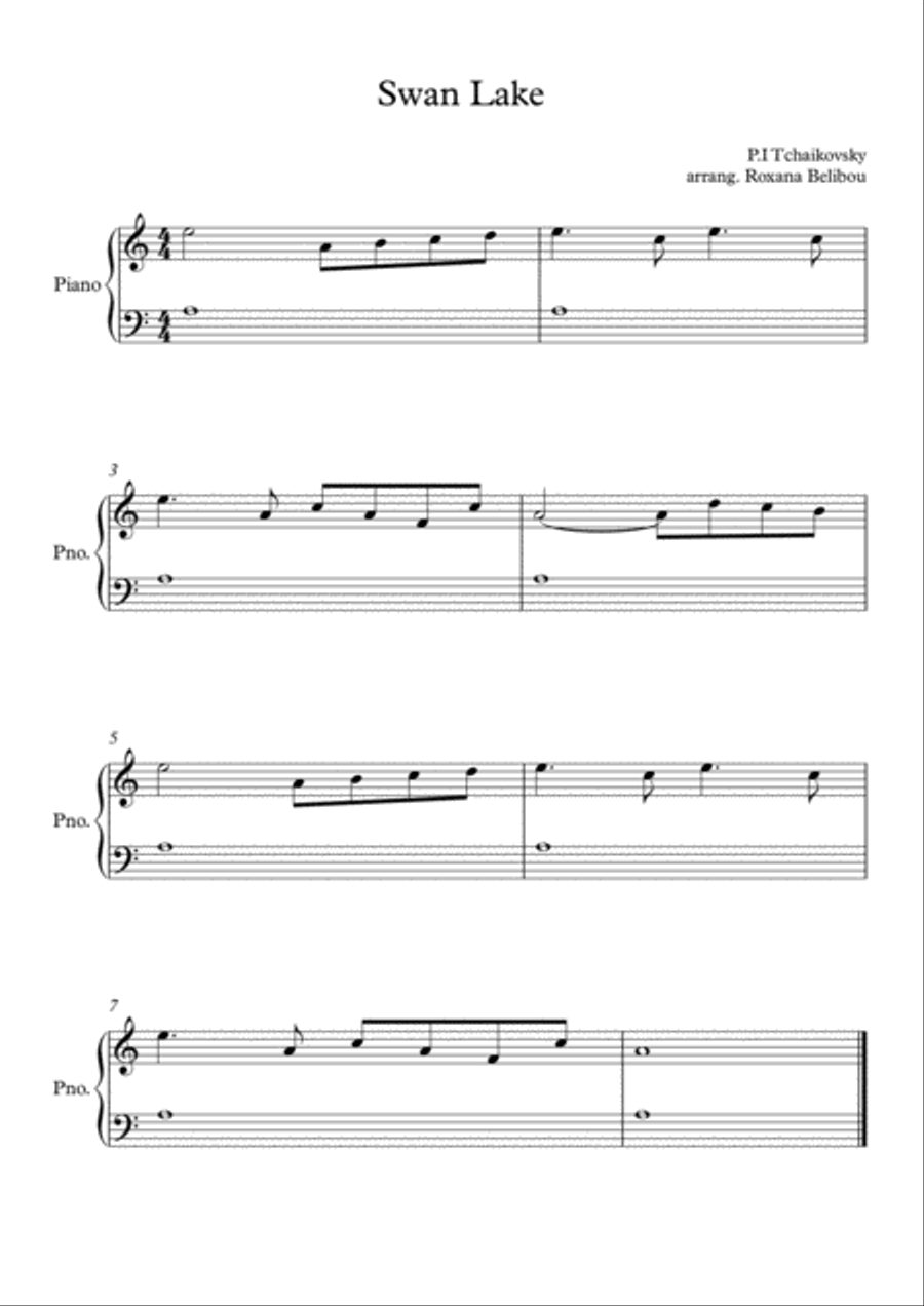 Swan Lake Swan Lake Small Ensemble scores gallery preview page 1