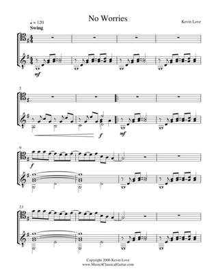 No Worries (Cello and Guitar) - Score and Parts