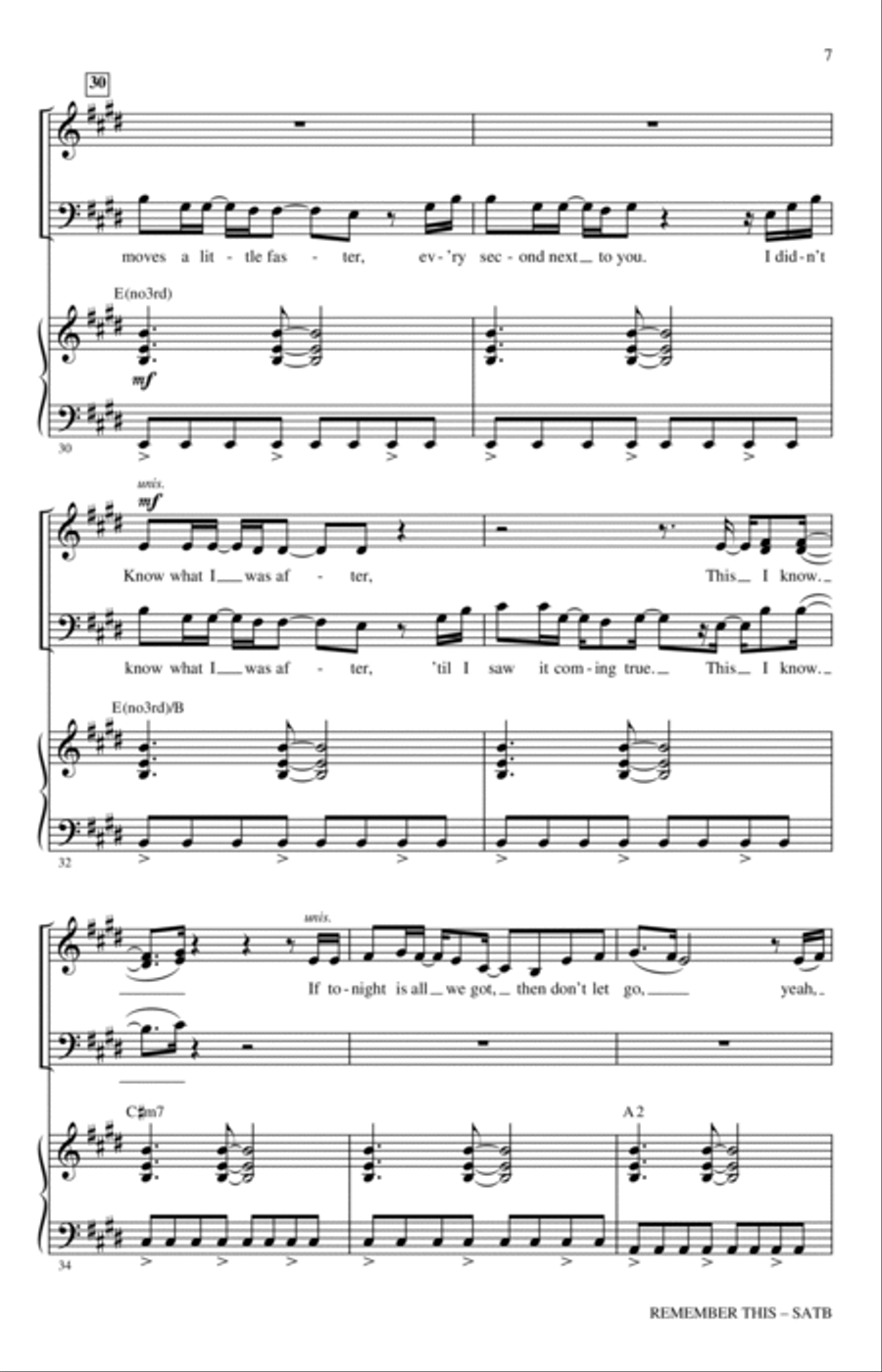 Remember This (arr. Roger Emerson) 4-Part scores gallery preview page 6