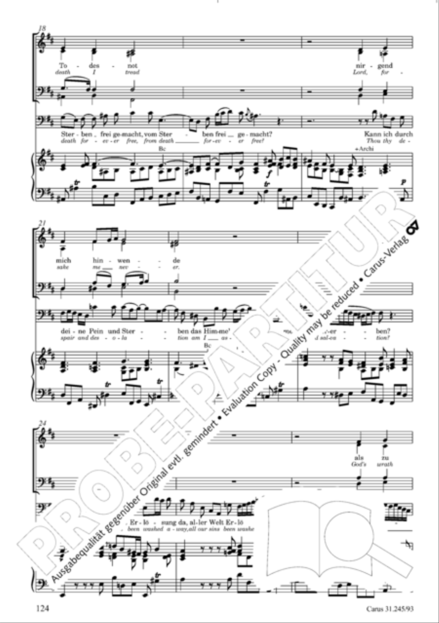 St. John Passion (Johannes-Passion) 4-Part scores gallery preview page 125