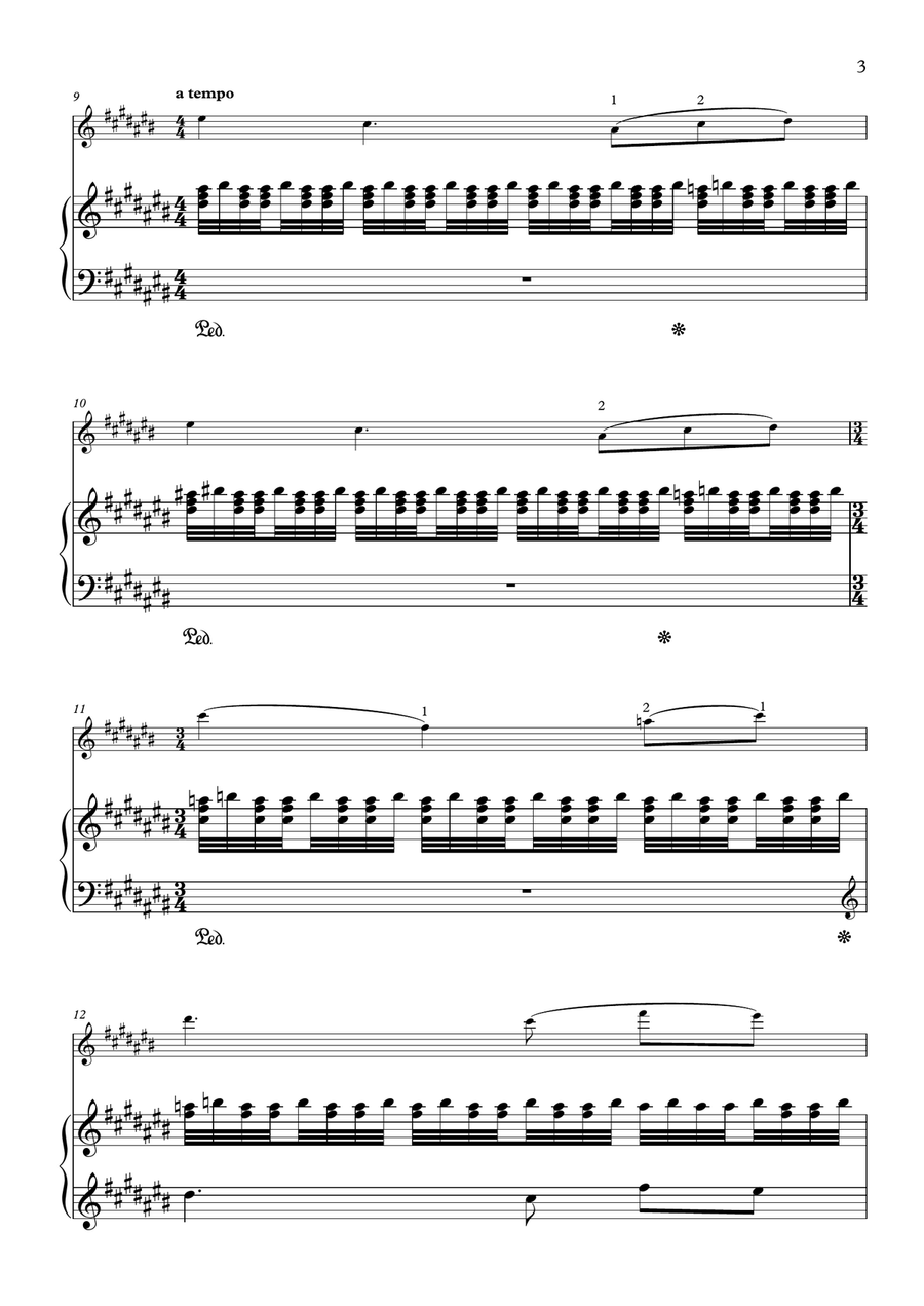 Ravel Gaspard de la Nuit: Ondine Violin Solo scores gallery preview page 3