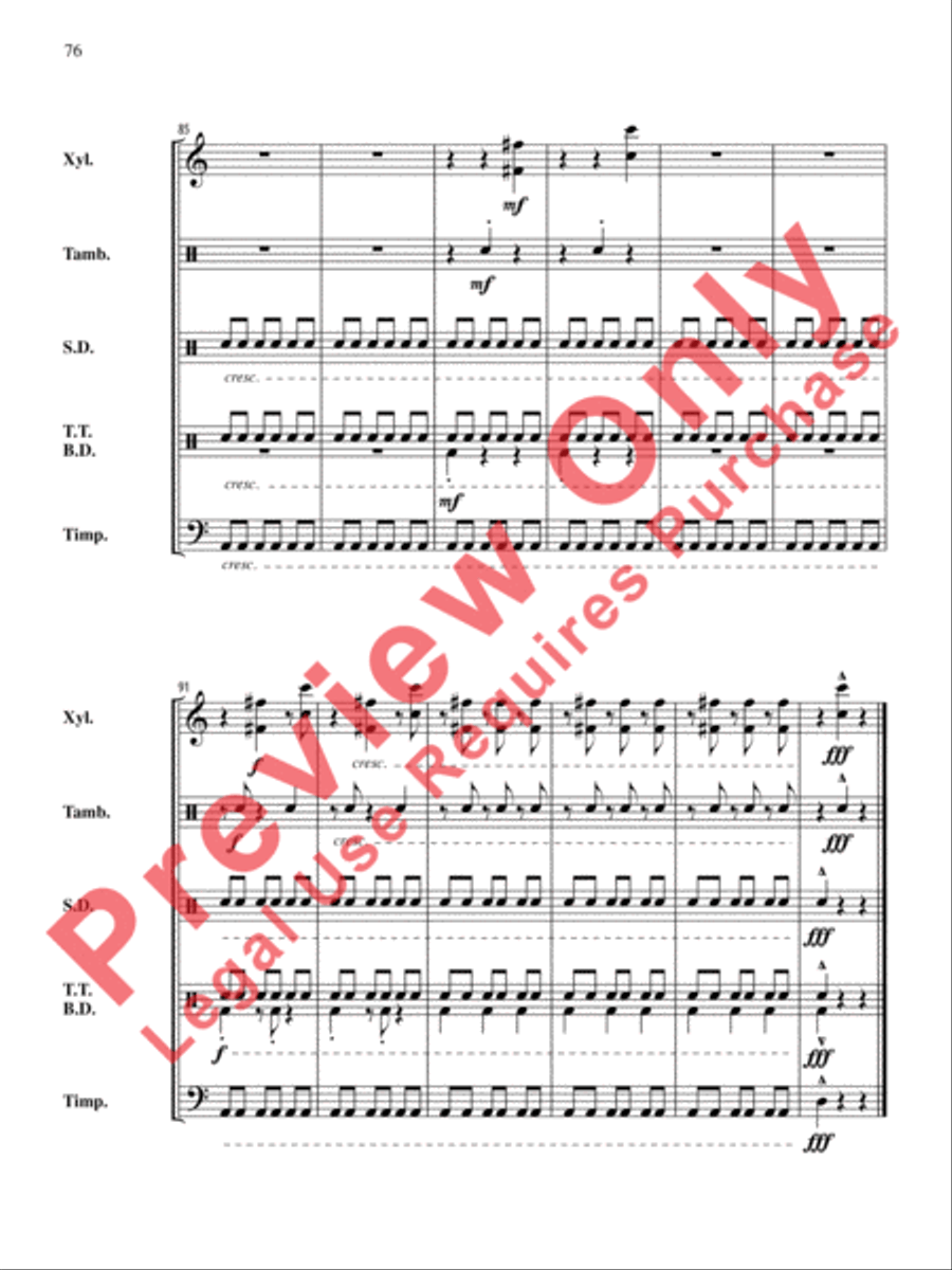 The Anthony J. Cirone Intermediate Percussion Ensemble Collection Percussion Ensemble scores gallery preview page 77