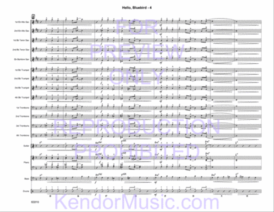 Hello, Bluebird (based on the chord changes to 'Bye Bye Blackbird' by Ray Henderson) image number null