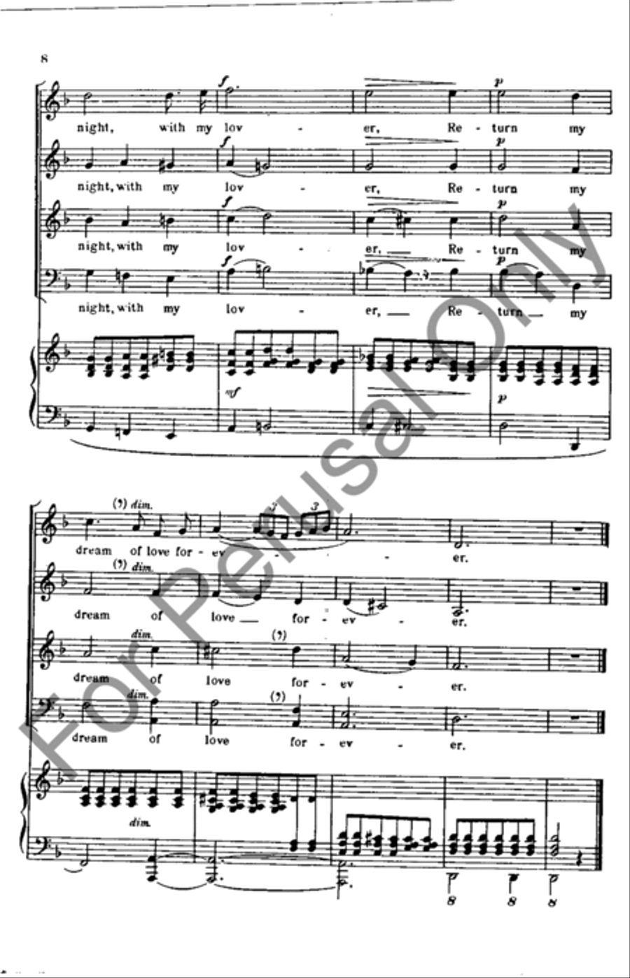 After A Dream 4-Part scores gallery preview page 8