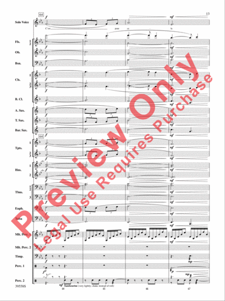 I Was Born for This Concert Band scores gallery preview page 14