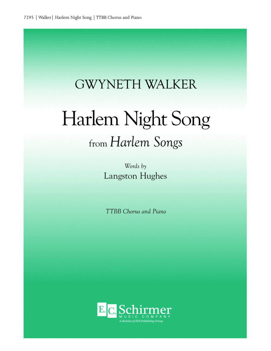 Harlem Night Song from Harlem Songs TTBB scores gallery preview page 1